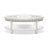 Monaco - Oval Coffee Table - Anchor Insert - Blanc Finish