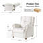 Fauteuil inclinable manuel traditionnel avec accoudoirs roulés Gunthrop l 36 po (ensemble de 2)-353573041