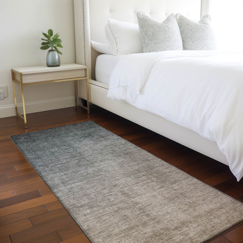 Tapis d'intérieur / extérieur lavable à la machine 30 po x 20 po Dejuan, Tapis de couloir 2 pi 3 po x 7 pi 6 po