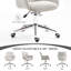 Soft Chenille Office Chair Adjustable Height Task Chair Swivel Desk Chair-1211639676