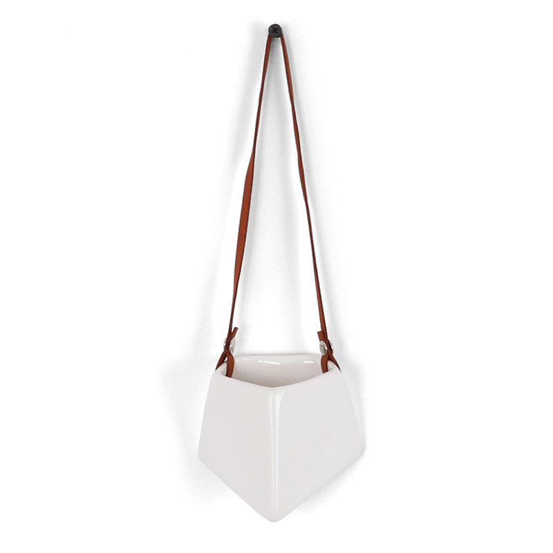 Stance Ceramic Hanging Planter, 2.5" H x 3.6" W x 4" D