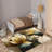 Modern Geometric Printed Rug Featuring Intricate Floral Motifs and Border Details in Soft Hues for a Sophisticated Interior Accent Piece-114284251