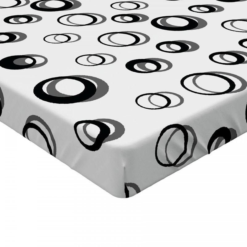 Microfiber Geometric Fitted Sheet, Queen Fitted Sheet