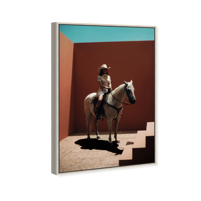 Cowgirl Surreal II Print by Oliver Gal, 11"H x 16"W, Silver Floater Frame