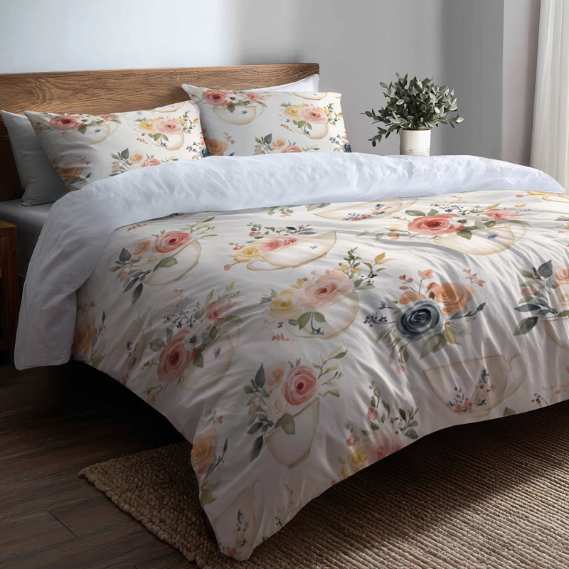 Ensemble de literie 3 pièces Country Farmhouse - Ensemble de housse de couette et coussin décoratif