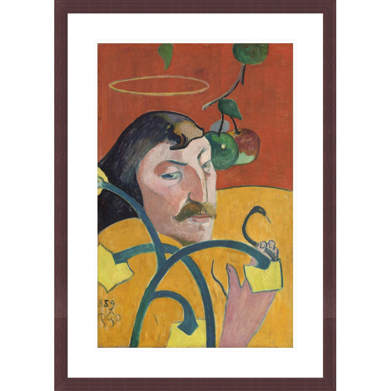 Autoportrait par Paul Gauguin - Estampe numérique encadrée, H 29,5 po x l 21,28 po