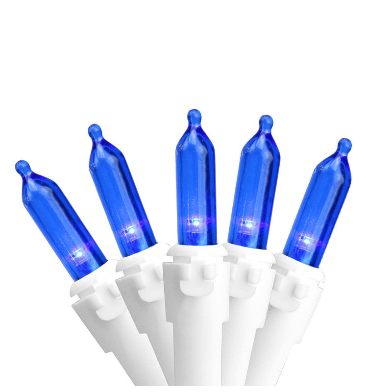 Guirlande de 100 lumières DEL, Bleu / blanc, 50