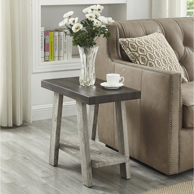Table d'appoint Athens, Noyer, Gris, L 23,5 po x P 14 po x H 22 po