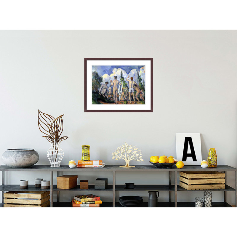 «The Bathers» par Paul Cézanne, impression giclée sur cadre, H 23,25 po x l 29,5 po