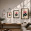 Crimson Bloom In Terracotta Botanical - Print-811875505-811875506