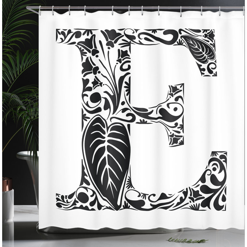 Shower Curtain with Hooks Included, 75"H x 69"W
