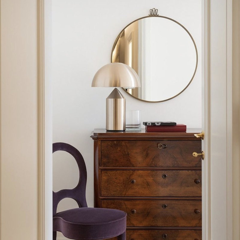 Atollo Table Lamp, Gold, 19.7" H x 15" W x 15" D