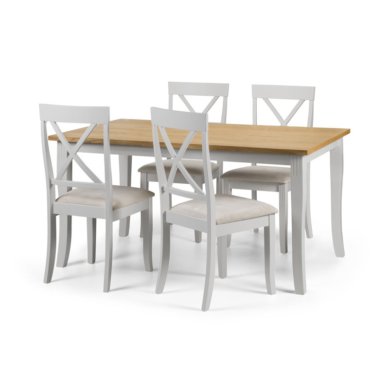 Conklin Solid Wood Base Dining Table, Grey