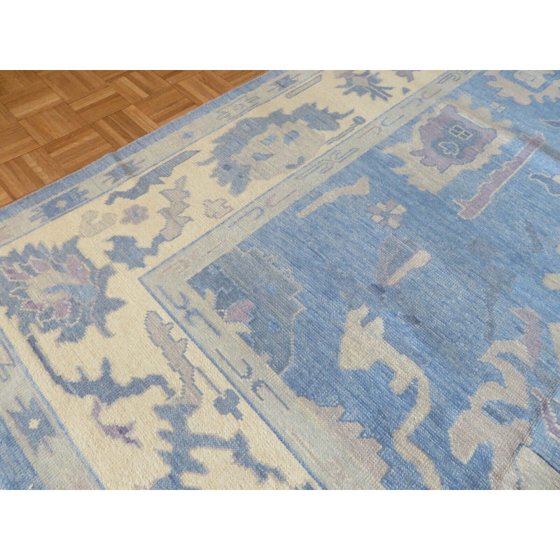 Tapis unique bleu clair de 8 pi x 10 pi