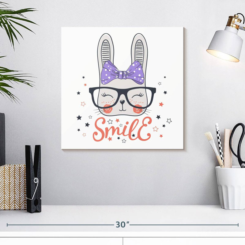 Happy Hipster Bunny, H 16 po x l 16 po