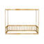 Canopy Bed Frame, Floor Bed With Guardrails
