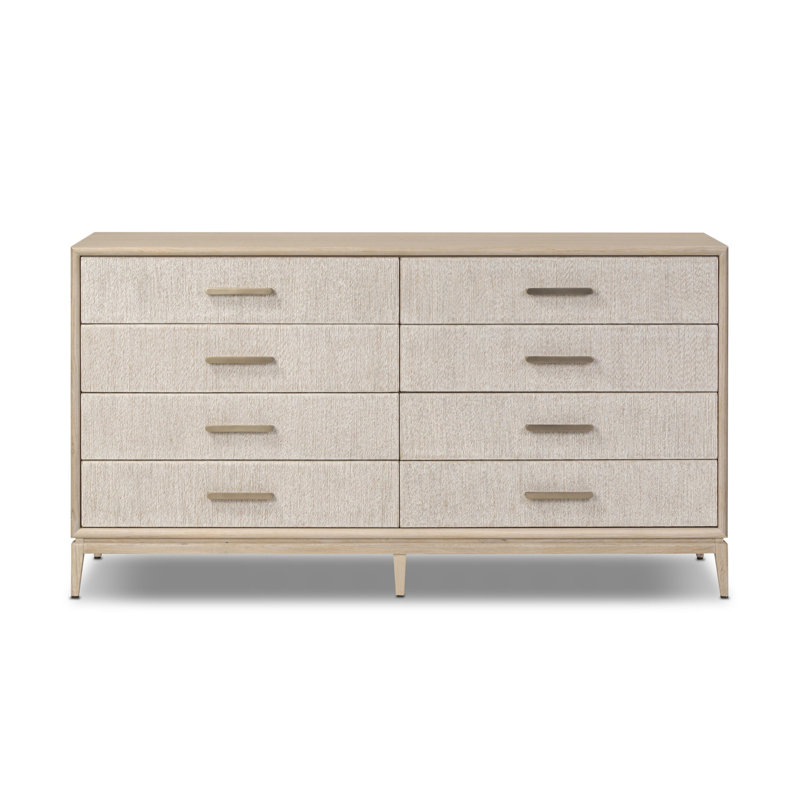 Rosenell 8 Drawer Dresser, Natural Oak Veneer