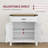 Sideboard with 1 Drawer 1 Storage Cabinet Buffet Cabinet, White-1833428307