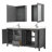 Daria 72'' Double Bathroom Vanity with Carrara Marble Top-70404268-70404269-70404270