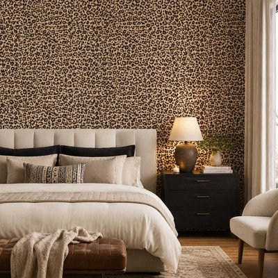 Leopard Print Peel and Stick Removable Wallpaper