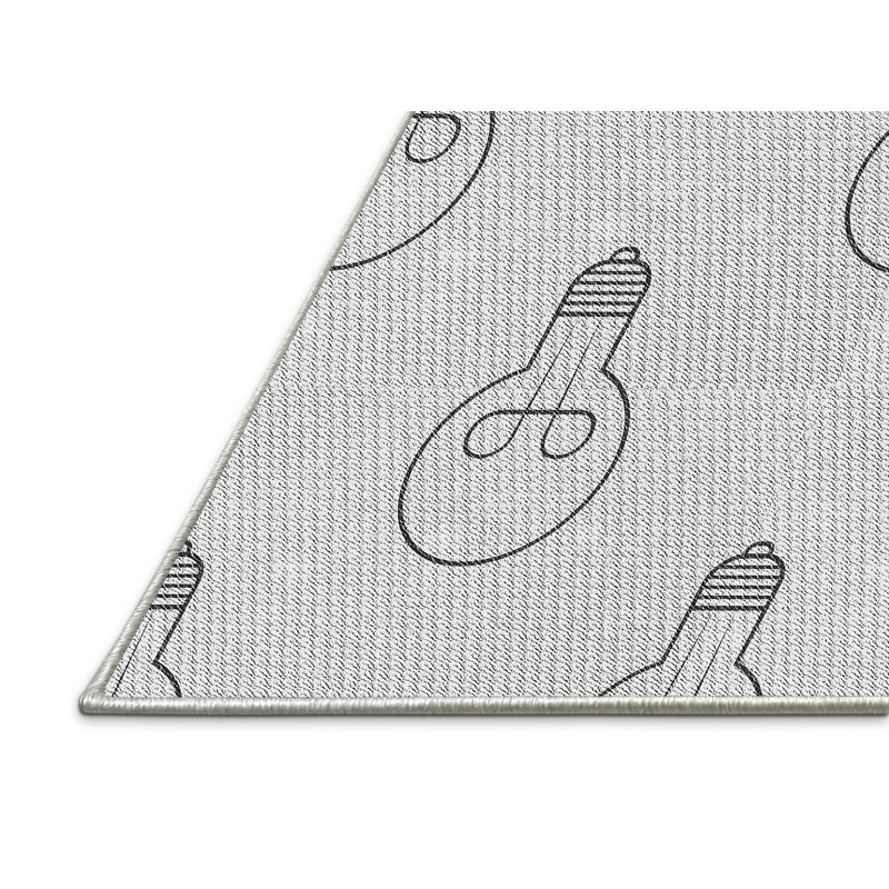 Tapis géométrique gris / noir, Rectangle 8 pi x 12 pi