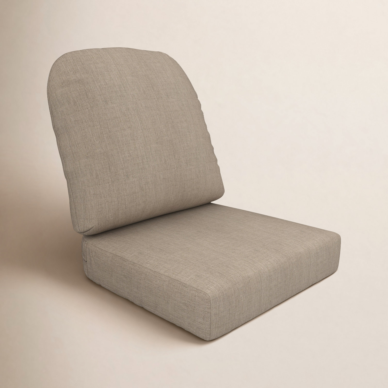 Amala 22" Sunbrella® Seat and Back Cushion, Cast Ash Sunbrella® Plainweave