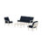 Mission 4 Piece Sofa Seating Group with Cushions-88752856-131207998