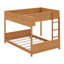 Lit superposé en bois double TG avec tablette de rangement intégrée et échelle-133665715