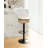 Adjustable Height Swivel Metal Pedestal Bar Stools with Footrest-2123459537