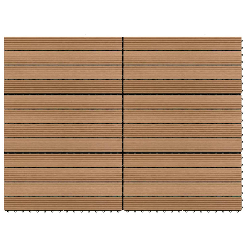 Carrelage de terrasse VidaXL WPC, Brun