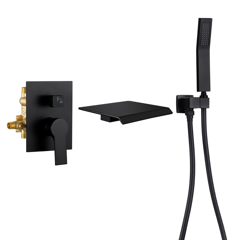 Bathroom Freestanding Tub Filler, Matte Black