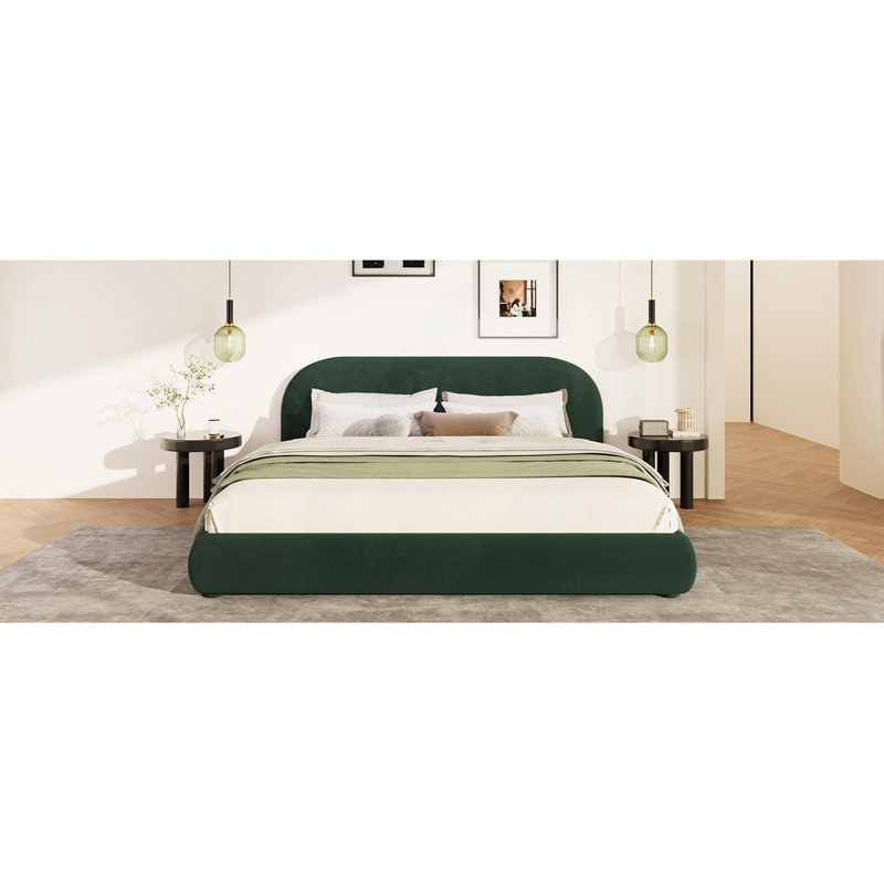 Velvet Soft Bed: Light Luxury Texture, Adding A High-End Atmosphere To Bedroom, Green