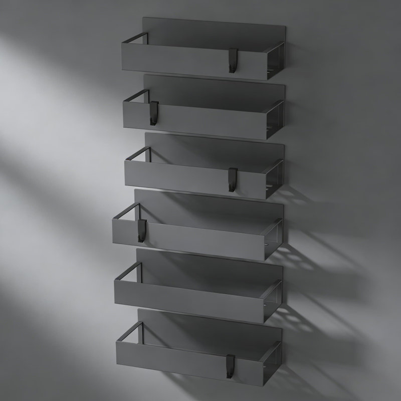 Magnetic Spice Rack Organizer - 6 Pack Heavy Duty Space Saving Storage For Refrigerator And Oven
