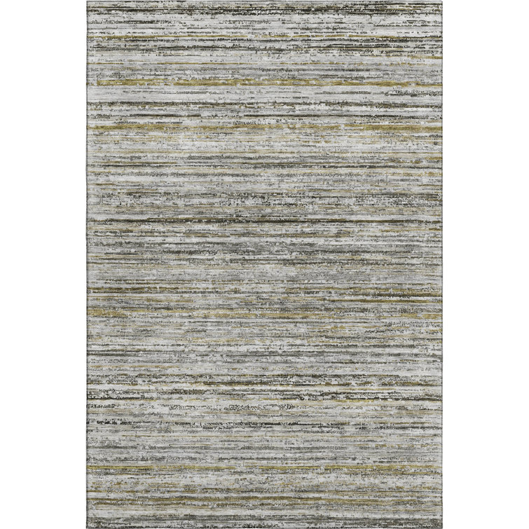 Premium Machine Washable Larock AMF1239 Stripes Rug