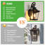 Ensemble de 2 lanternes murales d'extérieur, applique murale d'extérieur noir mat, luminaire pour porche, patio, entrée, garage (base E26, ampoule non incluse)