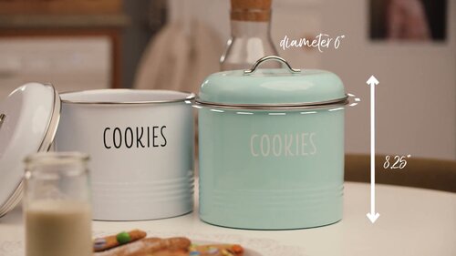 Outshine Vintage Cookie Jar & Cookie Cutters, Mint, Green