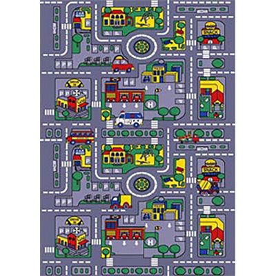 Tapis mauve plan de ville pour enfant Straub