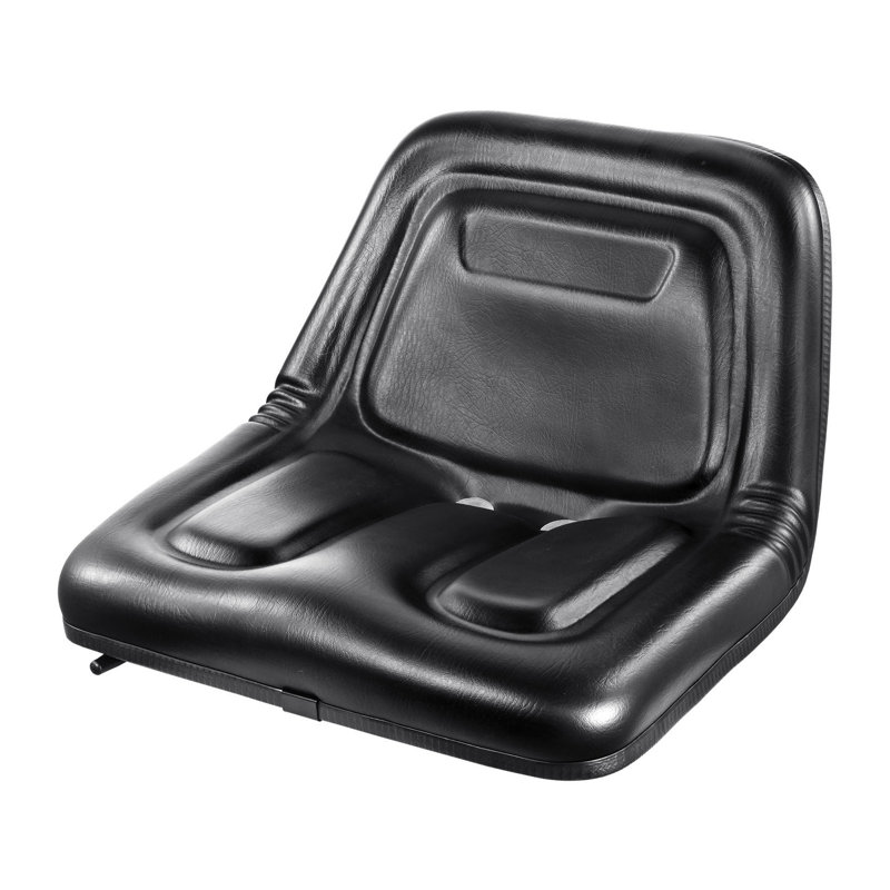 Universal Tractor Seat with Micro Switch & Drainage Holes – Heavy-Duty PVC Lawn Mower Seat for Excavator, Loader, Forklift – Adjustable Fit (6.3”–13.4”) | Black