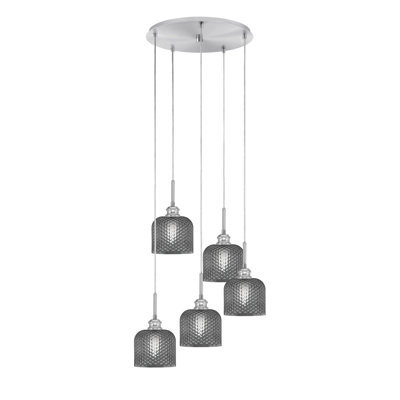 Luminaire suspendu grappe 5 lumières avec verre de 6 po Edge