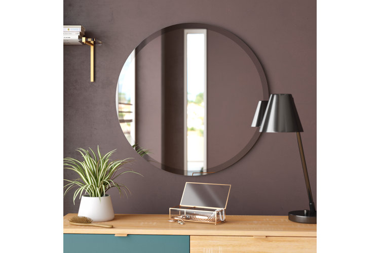 Valdosta Modern and Contemporary Beveled Frameless Bathroom / Vanity Mirror