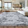 Light gray shag area rug