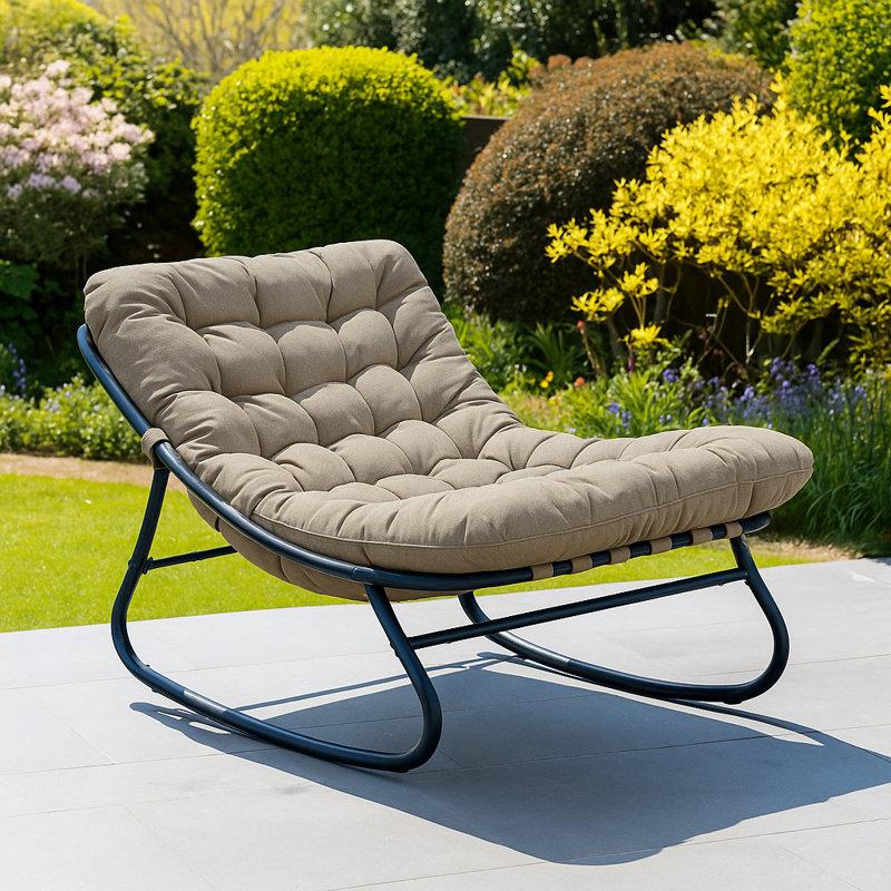 Solace Outdoor Rocking Chair, Brown