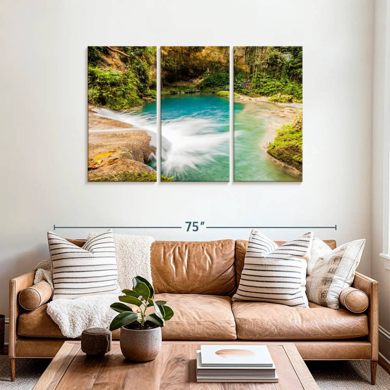 Alvord Blue Hole Waterfall, 36" H x 57" W