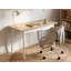 Home Office Desk VITRION Light Brown/ White 120 cm 60 cm