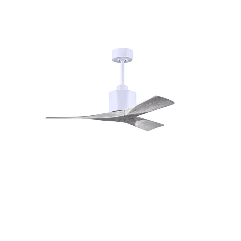 Nan 42" Ceiling Fan In Blades, Barn wood Tone, Matte White
