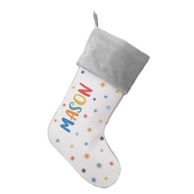 Chaussette de Noël gris Warm Warm Wishes