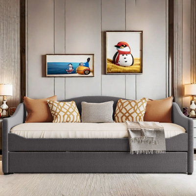 Taomi Upholstered Daybed with Light and Trundle by Red Barrel Studio