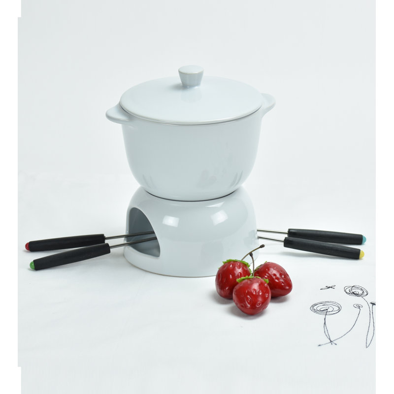 Omniware 0,75 pte Ensemble à fondue en céramique, Blanc