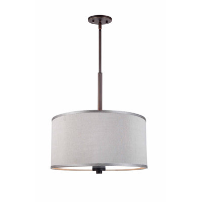 Cisbrough 3 - Light Dimmable Drum Chandelier