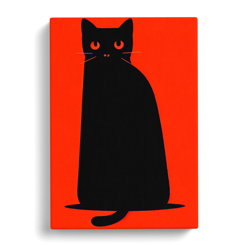 Cat Minimalism Vol.1 - Wrapped Canvas, 50cm H x 35cm W x 3cm D